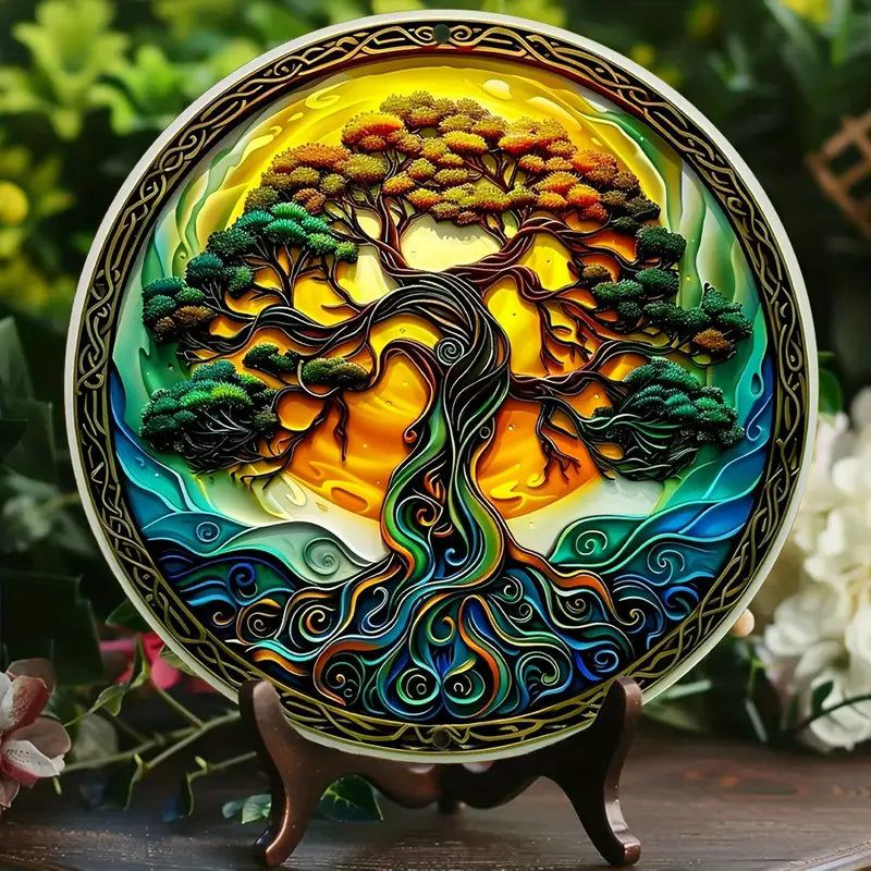 Tree of Life Metal Sign Pagan Decor-MoonChildWorld