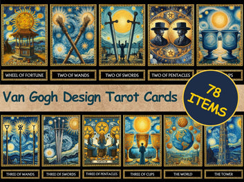 78 Van Gogh Design Tarot Cards Digital File