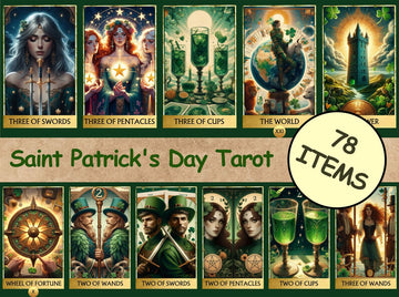 78 Saint Patrick's Day Tarot Cards Digital File-MoonChildWorld