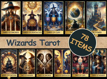 78 Wizards Tarot Cards Digital File-MoonChildWorld