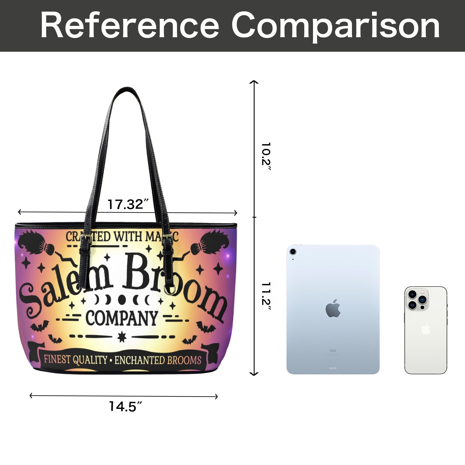 Salem broom witch Tote Bag-MoonChildWorld