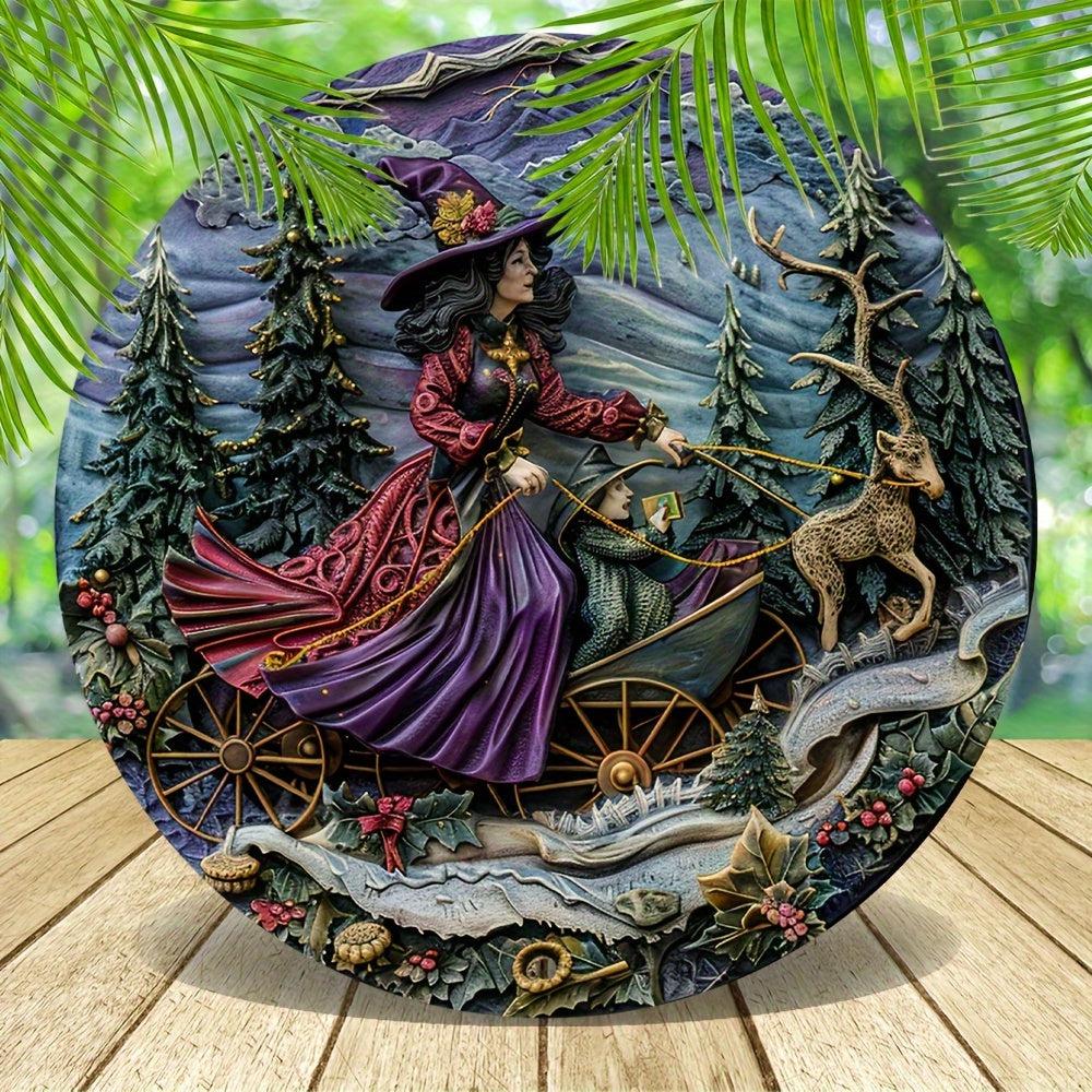 Enchanting Witch Metal Sign Pagan Yule Decor-MoonChildWorld