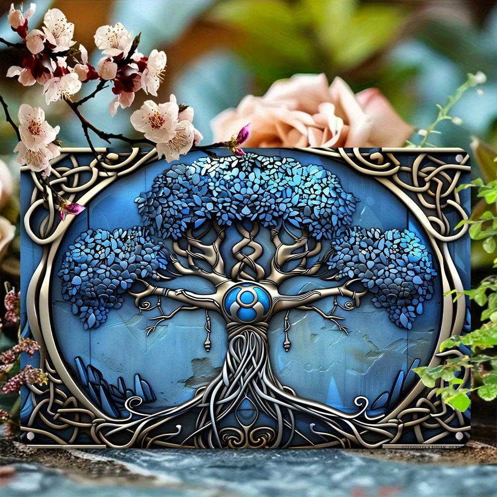 Tree of Life Wall Art Decorative Sign with Celtic Knots Design Pagan Home Decor-MoonChildWorld