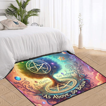 Pagan Tree of life Area Rug Wicca Pentacle Spirit Tree of life Carpet