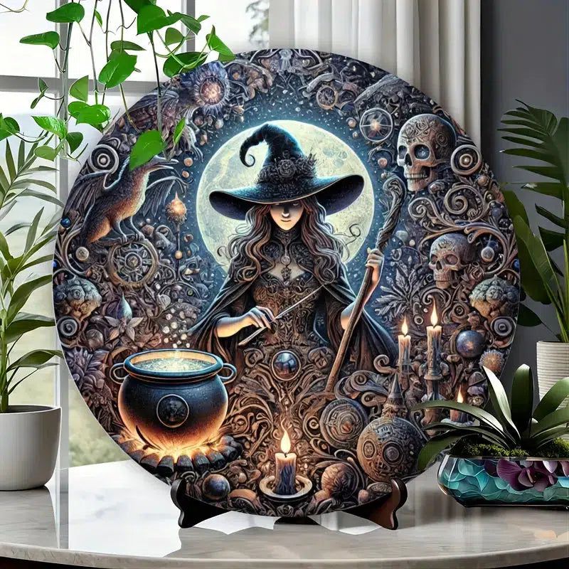 Witchcraft Spell Gothic Metal Sign for Halloween Witchy Home Decor-MoonChildWorld