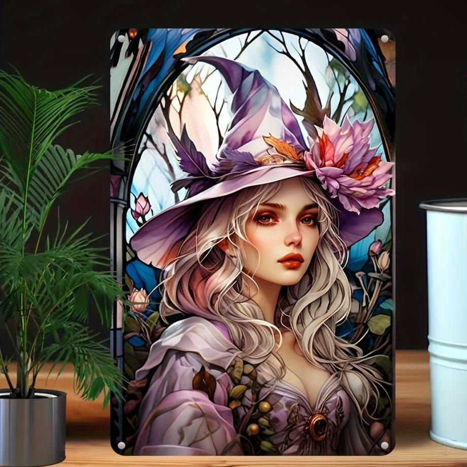 Beautiful Witch Metal Sign Witchy Wall Decor-MoonChildWorld