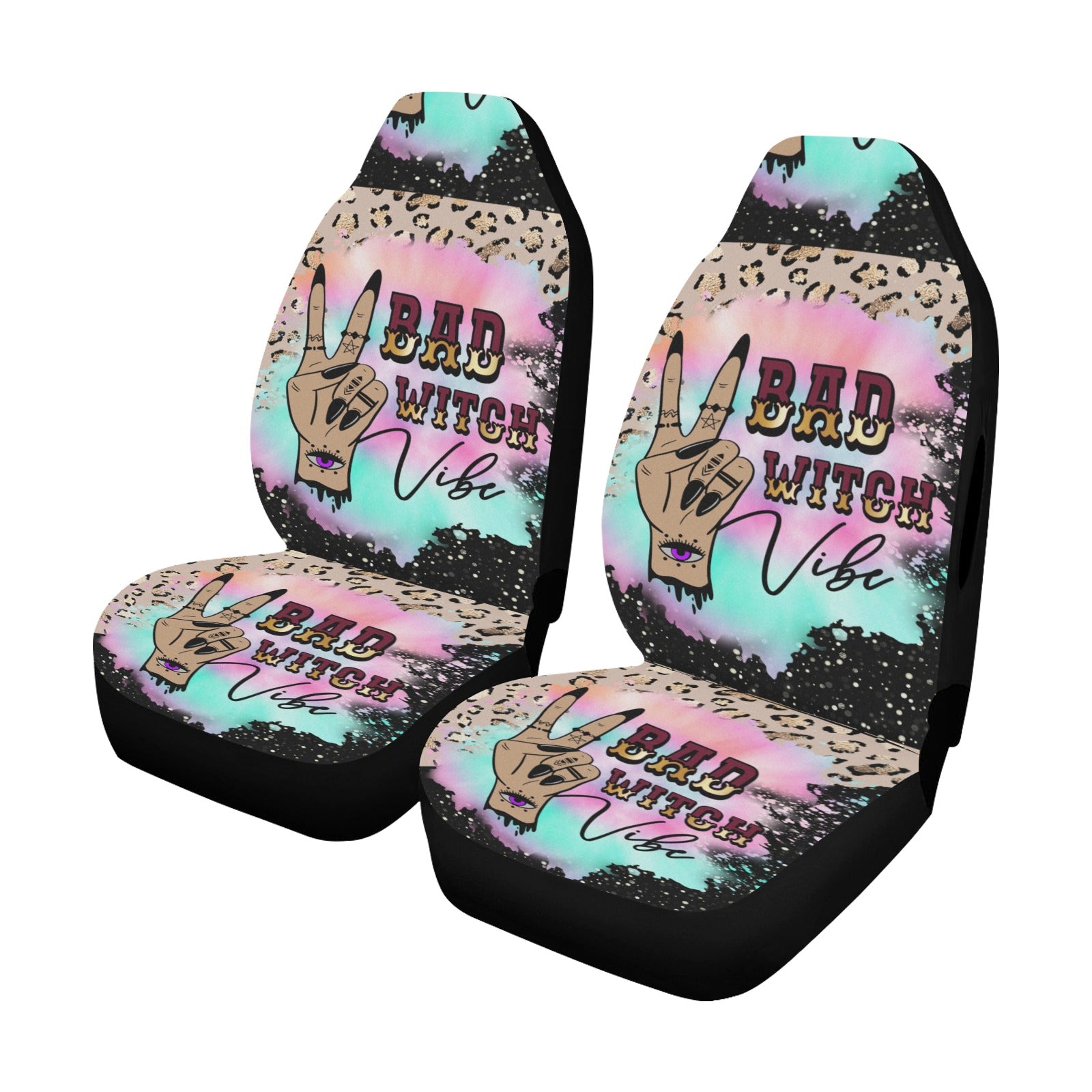 Bad Witch Vibes Halloween Car Seat Cover-MoonChildWorld