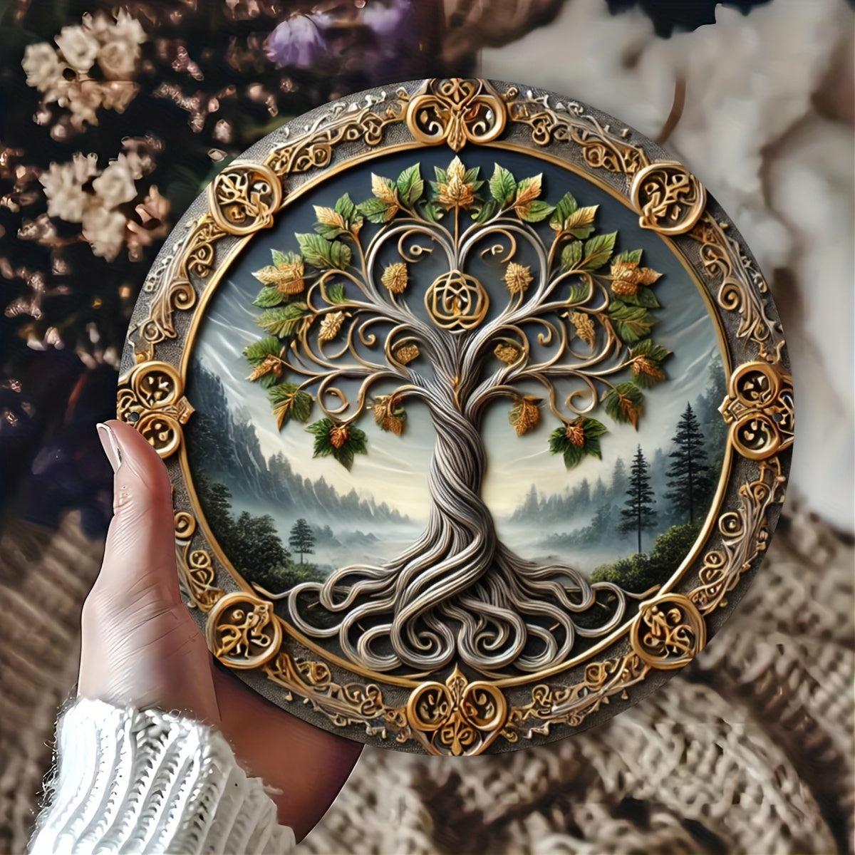 Celtic Tree of life Wall Sign Pagan Metal Sign Spiritual Decor-MoonChildWorld