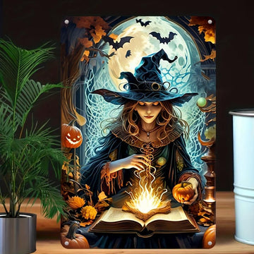 Spell Witch Wall Art Gothic Witch Metal Sign for Halloween Decor-MoonChildWorld