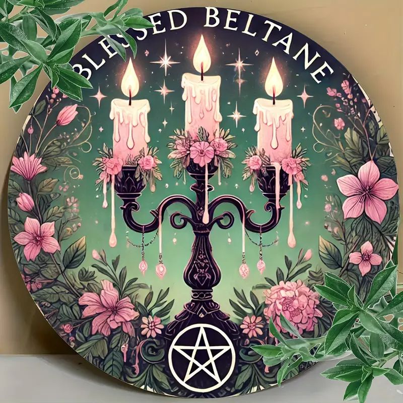 Blessed Beltane Wicca Home Decor Pagan Metal Sign-MoonChildWorld