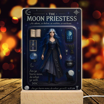 The Moon's Priestess Acrylic Photo Panel Witch Home Decor
