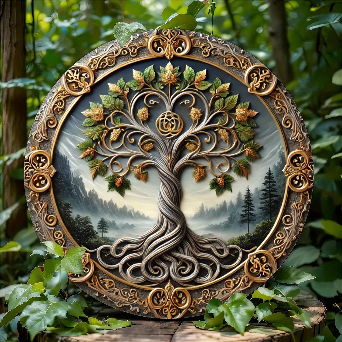 Celtic Tree of life Wall Sign Pagan Metal Sign Spiritual Decor-MoonChildWorld