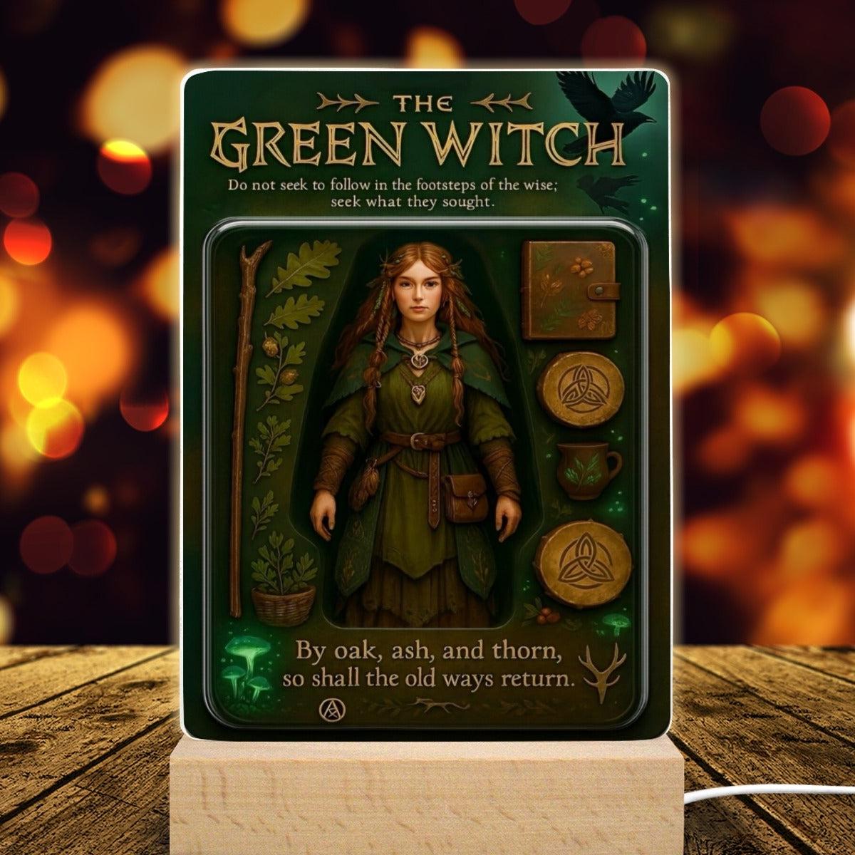 The Green Witch Acrylic Photo Panel Witch Home Decor-MoonChildWorld