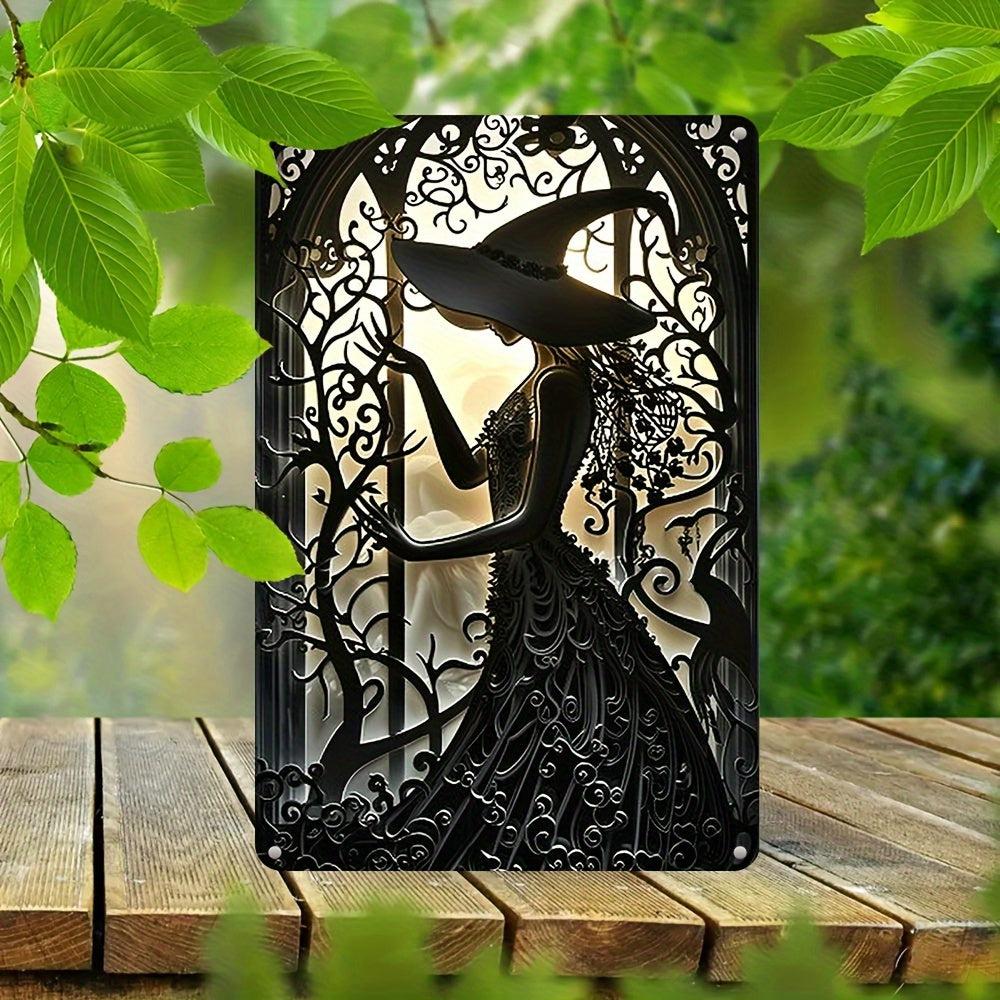 Dark Witch Wall Art Witchy Metal Sign Halloween Home Decor-MoonChildWorld