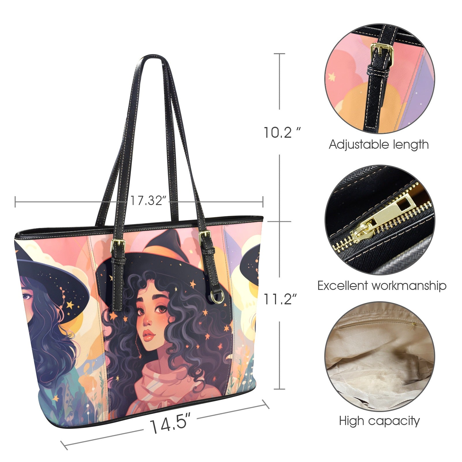 Celestial Witch Tote Bag-MoonChildWorld