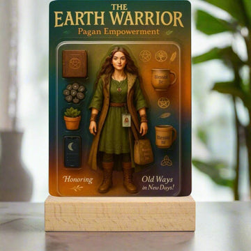 Earth Warrior Pagan Acrylic Photo Panel Witch Home Decor-MoonChildWorld