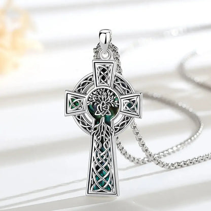Celtic Tree of Life Cross Necklace – with chain
