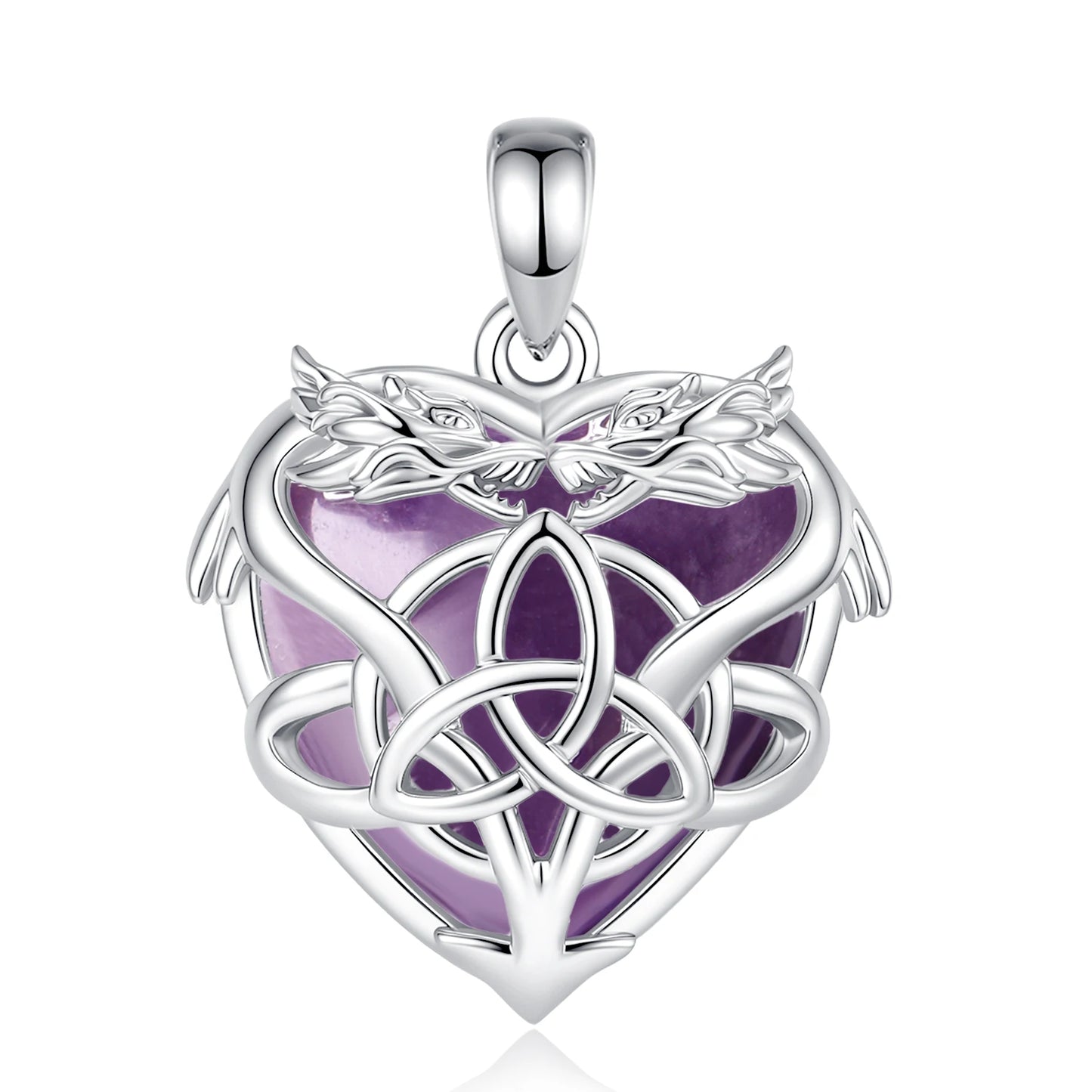 Celtic trinity knot dragon amulet – spiritual gift for witches