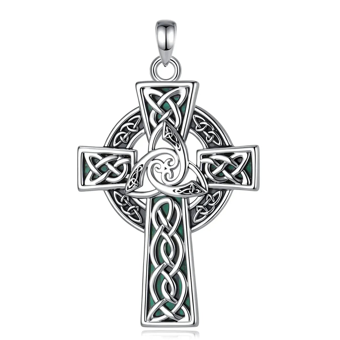 Celtic Triquetra Cross Necklace – size and scale reference
