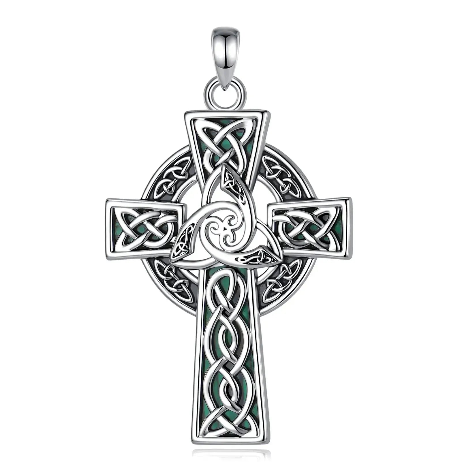 Celtic Triquetra Cross Necklace – size and scale reference