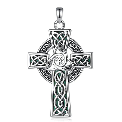 Celtic Triquetra Cross Necklace – size and scale reference