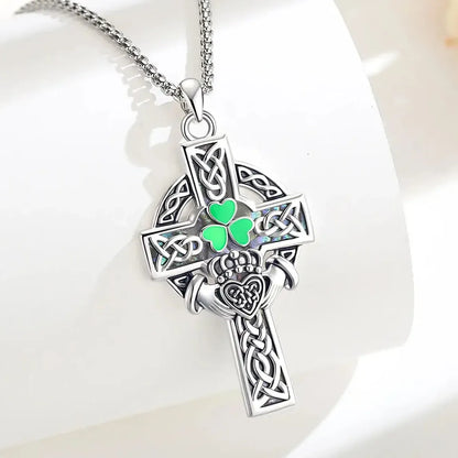 Claddagh Celtic Cross Necklace – with chain