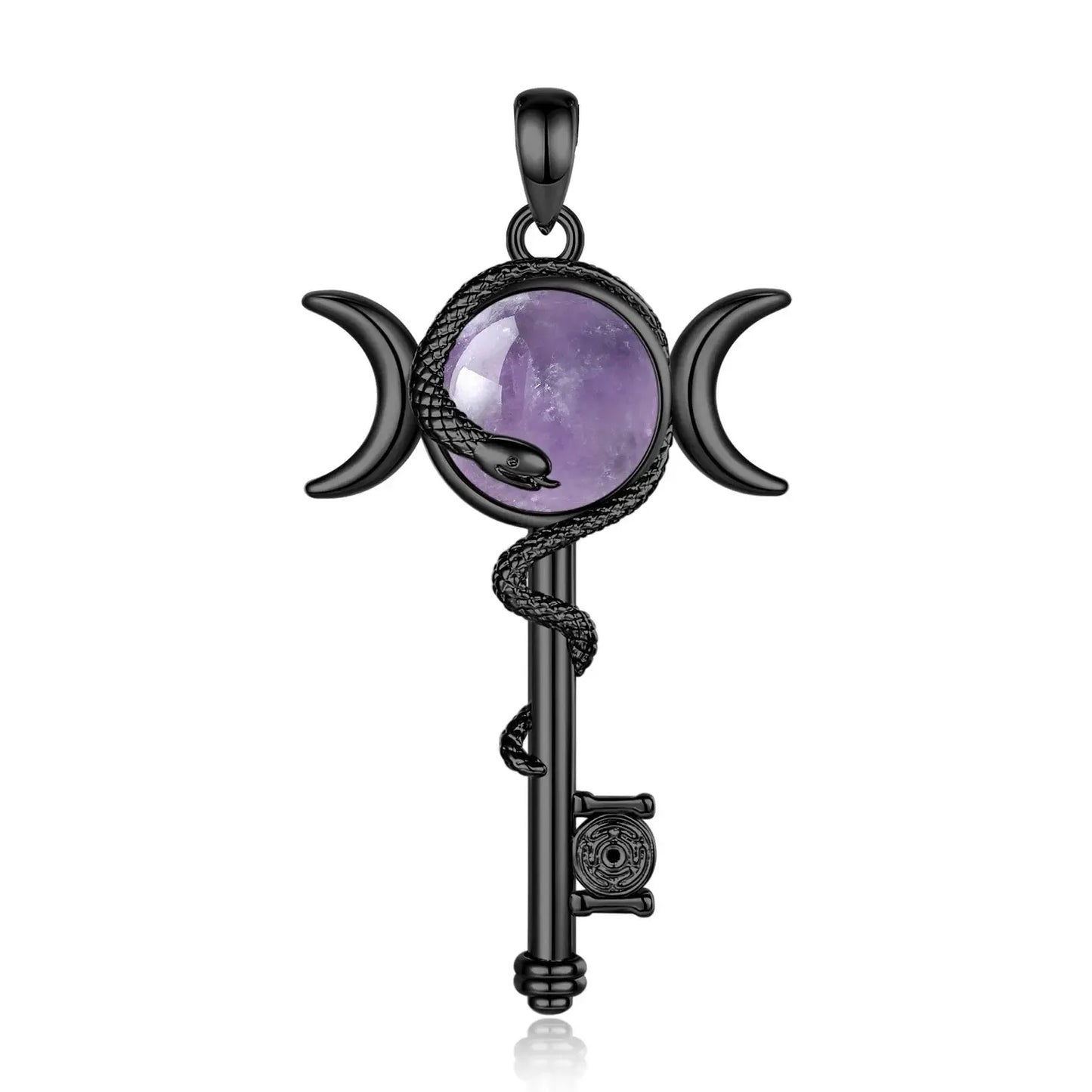 Hecate wheel amethyst amulet – spiritual gift for witches and pagans