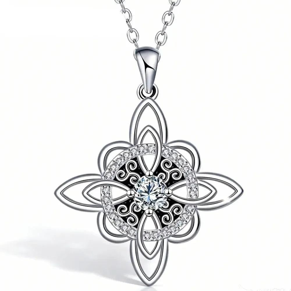 925 Silver Triskele Symbol Witch Knot Necklace Triskelion Irish Jewelry for Wiccan, Pagan-MoonChildWorld
