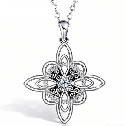925 Silver Triskele Symbol Witch Knot Necklace Triskelion Irish Jewelry for Wiccan, Pagan-MoonChildWorld