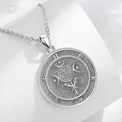 925 Silver Wicca Triple Moon Goddess Necklace Hecate Goddess Necklace Pagan Triple Goddess Jewelry-MoonChildWorld