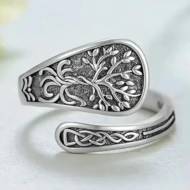 925 Sterling Silver Celtic Tree of Life Pagan Ring Wicca Jewelry-MoonChildWorld