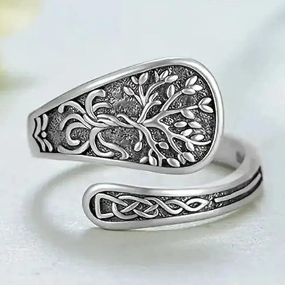 925 Sterling Silver Celtic Tree of Life Pagan Ring Wicca Jewelry-MoonChildWorld