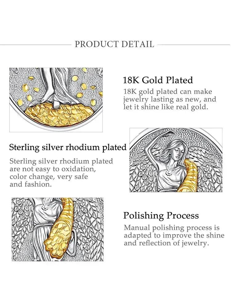 925 Sterling Silver Goddess of Fortune Necklace Roman Goddess Pendant Mythology Jewelry for Pagan-MoonChildWorld