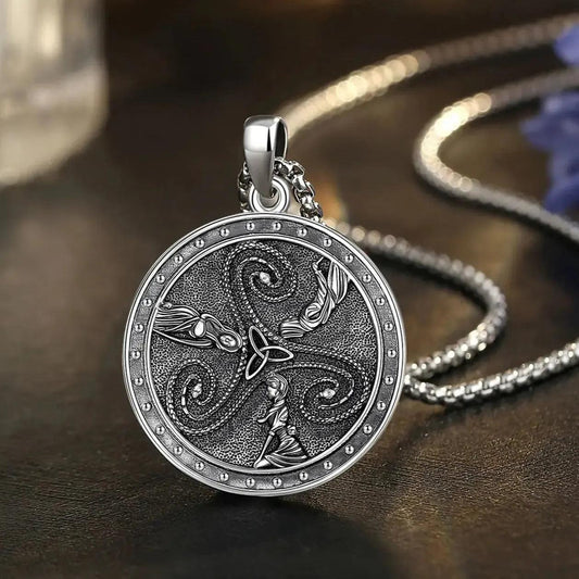 925 Sterling Silver Hecate Triple Goddess Necklace Celtic Knot Triquetra Pendant Wicca Pagan Jewelry-MoonChildWorld