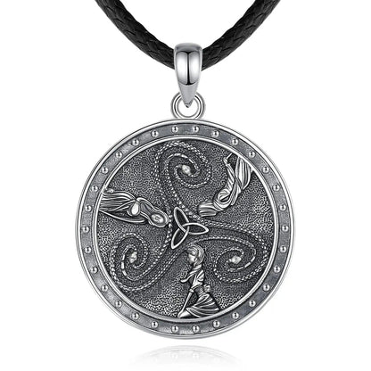 925 Sterling Silver Hecate Triple Goddess Necklace Celtic Knot Triquetra Pendant Wicca Pagan Jewelry-MoonChildWorld