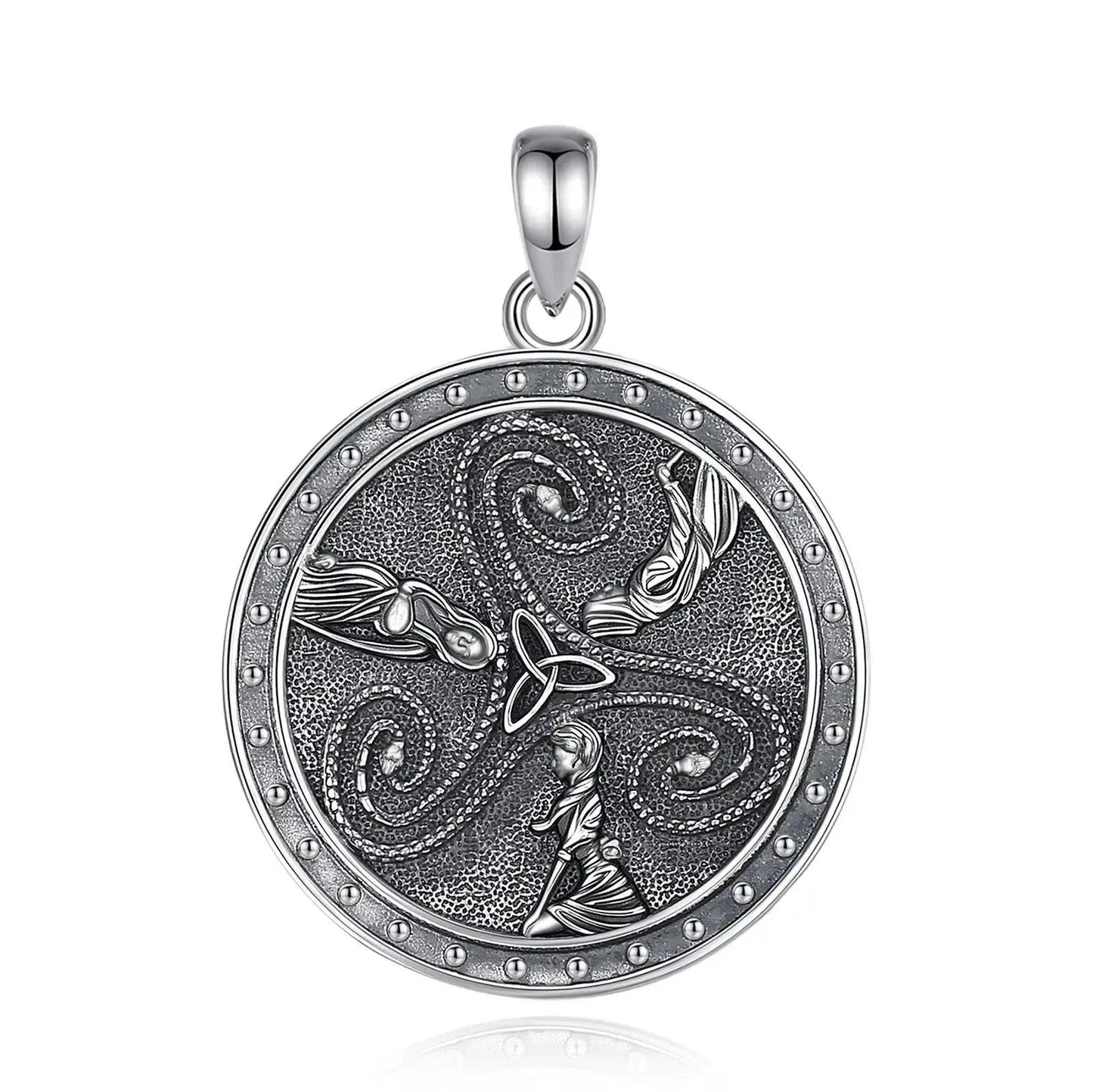 925 Sterling Silver Hecate Triple Goddess Necklace Celtic Knot Triquetra Pendant Wicca Pagan Jewelry-MoonChildWorld