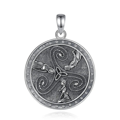 925 Sterling Silver Hecate Triple Goddess Necklace Celtic Knot Triquetra Pendant Wicca Pagan Jewelry-MoonChildWorld