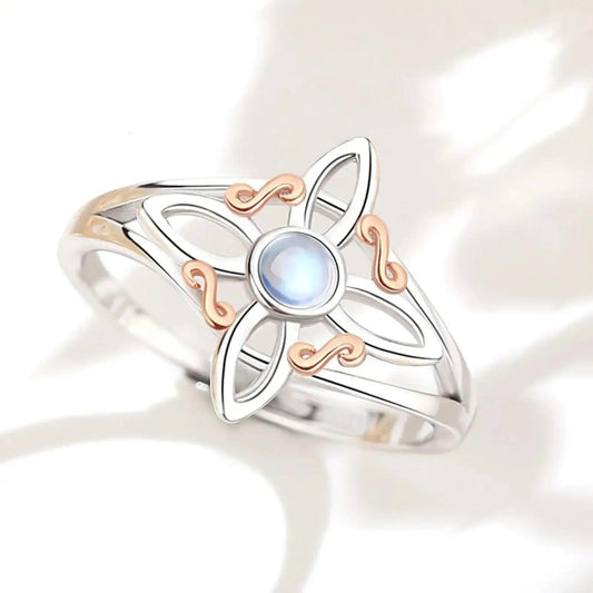 925 Sterling Silver Witchcraft Celtic Knot Witch Ring Wicca Pagan Jewelry Protection Amulet-MoonChildWorld