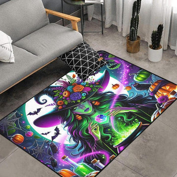 Spell Witch Area Rug Witchcraft Carpet for Halloween Decor-MoonChildWorld