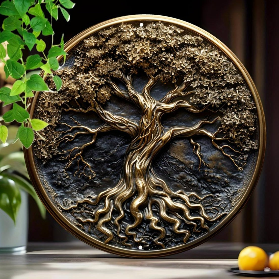 Tree of life Pagan Metal Sign Spiritual Decor-MoonChildWorld