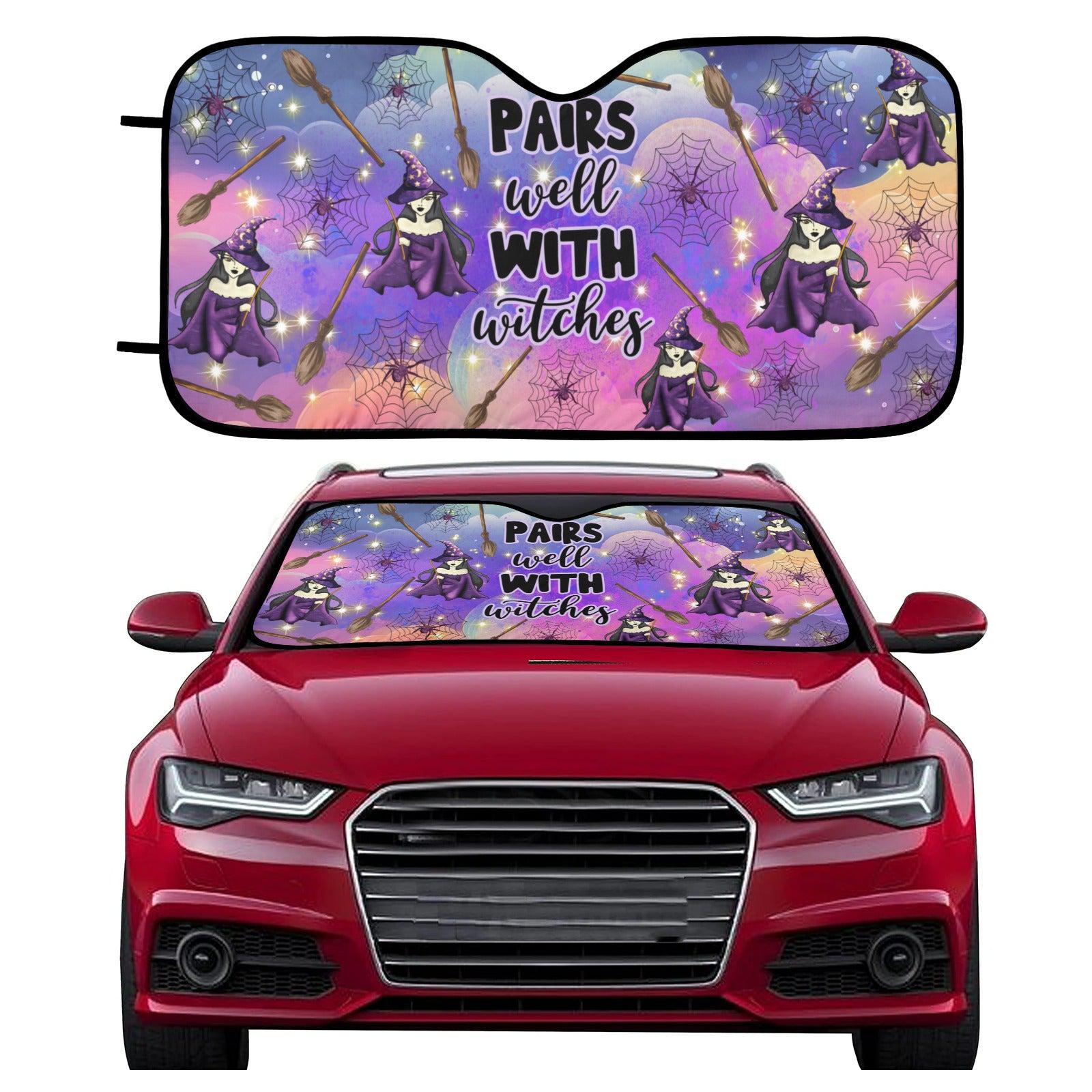 Broom Witch Car Sun Shade-MoonChildWorld