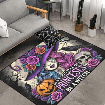 Be A Witch Area Rug Gothic Witch Carpet for Halloween-MoonChildWorld