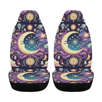 Celestial moon sun wicca Car Seat Cover