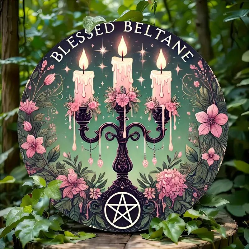 Blessed Beltane Wicca Home Decor Pagan Metal Sign-MoonChildWorld