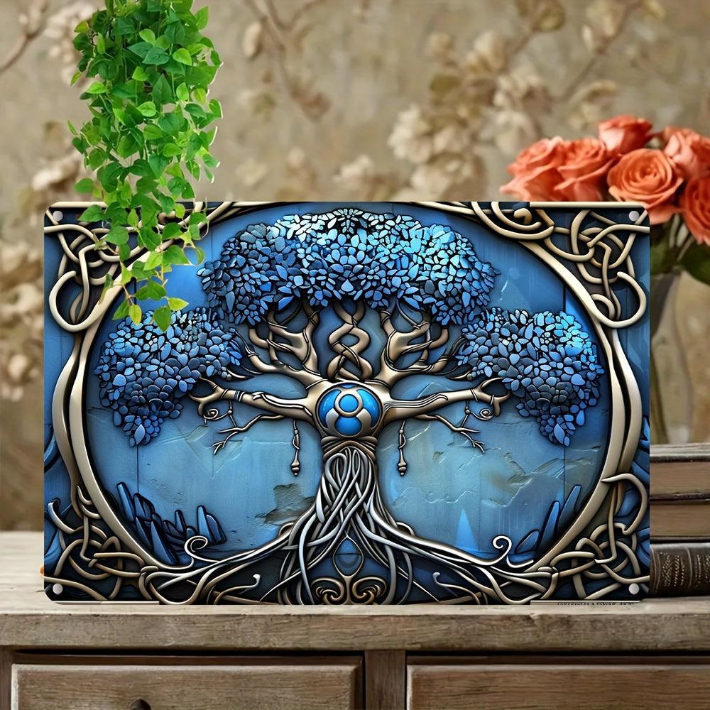 Tree of Life Wall Art Decorative Sign with Celtic Knots Design Pagan Home Decor-MoonChildWorld