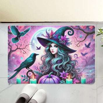 Halloween Witch Doormat Gothic Doormat for Spooky Season