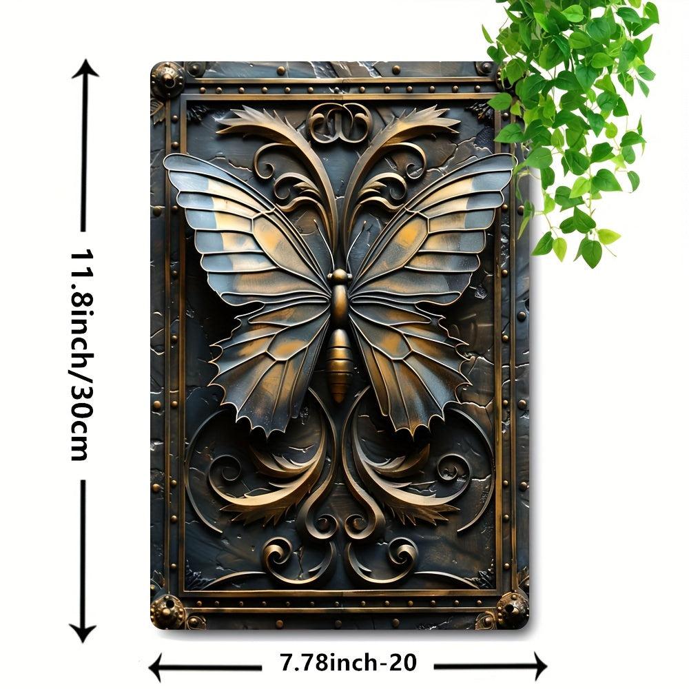 Charming Butterfly Wall Art Butterfly Metal Sign for Gothic Decor-MoonChildWorld