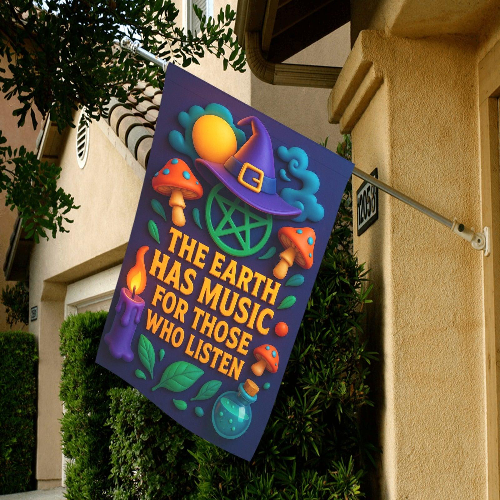 A Witch's Realm Wicca Garden Flag & House Flag for Wiccan Pagan Home Decor-MoonChildWorld