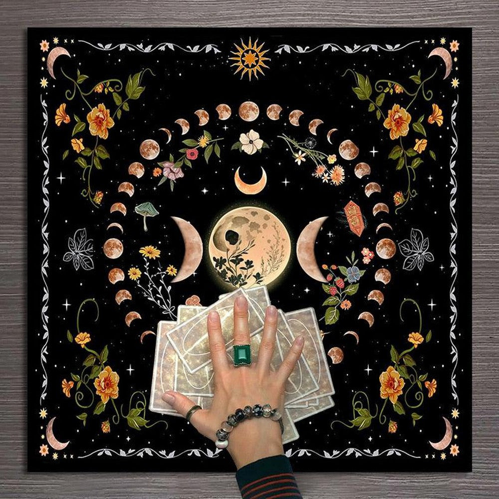 Moon Phases Wicca Altar Tablecloth-MoonChildWorld