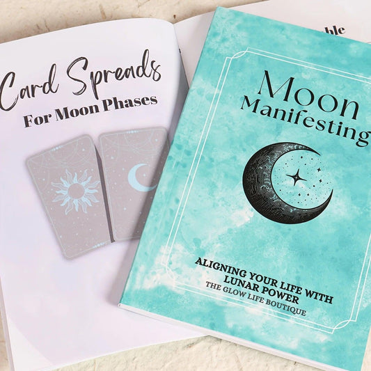 A5 Moon Manifesting Journal - Wicca Notebook Tarot Card Spreads, Full Moon Ritual, Planner Diary-MoonChildWorld